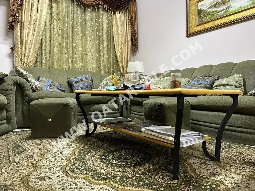 Sofas, Couches & Chairs Sofa Set  - Green  - With Table  and Side Tables