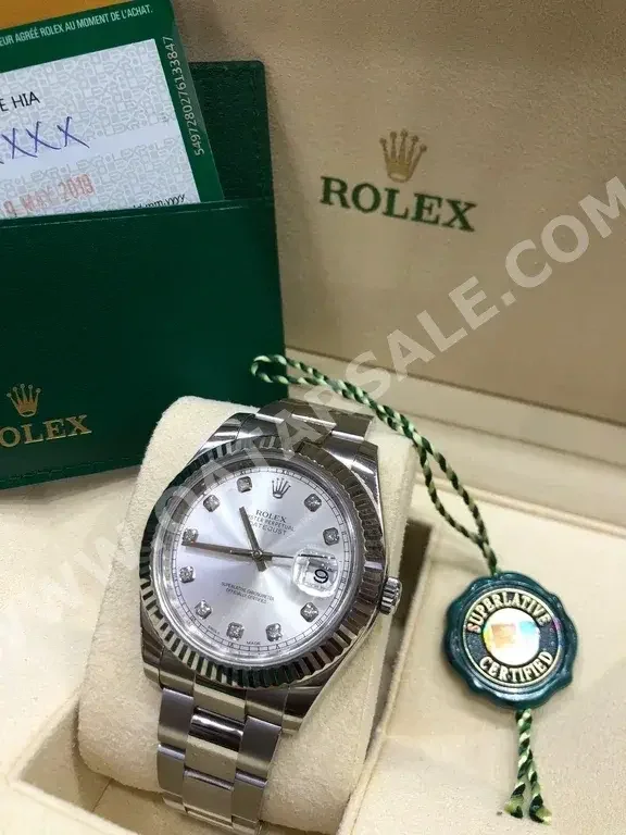 Watches - Rolex  - Quartz Watch  - Silver  - Unisex Watches