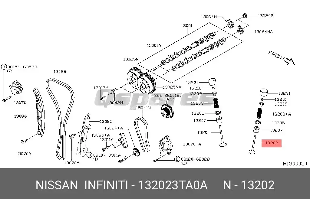 Car Parts - Nissan  Altima  - Exhaust Systems  -Part Number: 132023TA0A