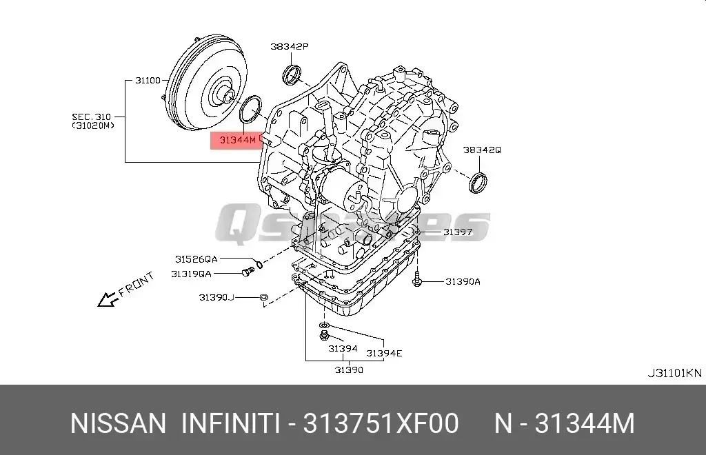 Car Parts - Nissan  Altima  - Engine & Engine Parts  -Part Number: 313751XF00