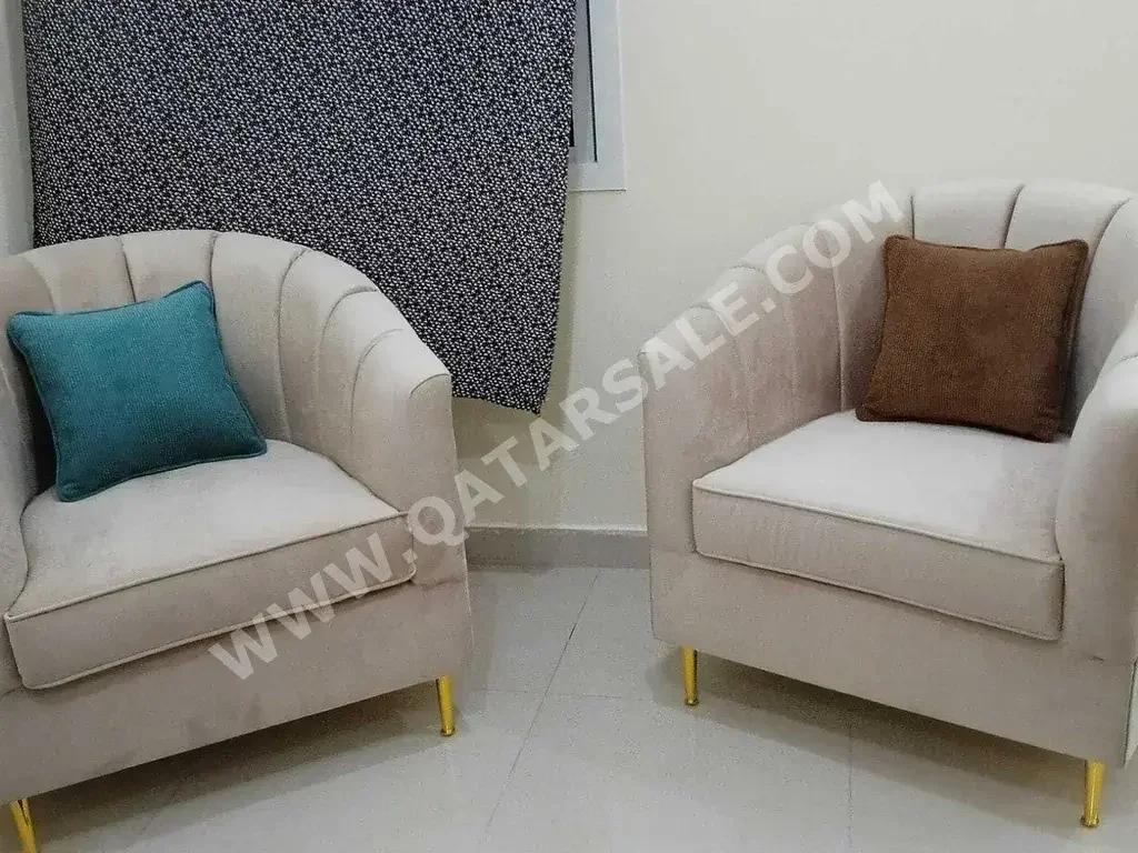 Sofas, Couches & Chairs 3-Seat Sofa  - Velvet  - Beige