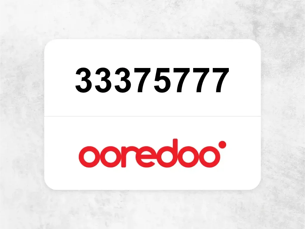 Ooredoo Mobile Phone  33375777