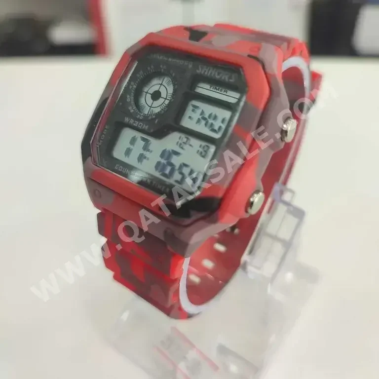 Watches - Shhors  - Digital Watches  - Red  - Unisex Watches