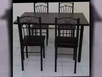 Tables & Sideboards Table & Chairs  - Solid Wood  - Black