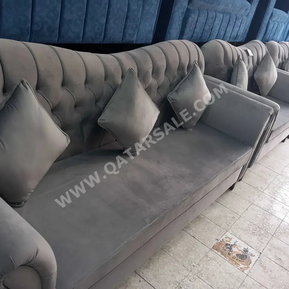 Sofas, Couches & Chairs Sofa Set  Velvet  Gray