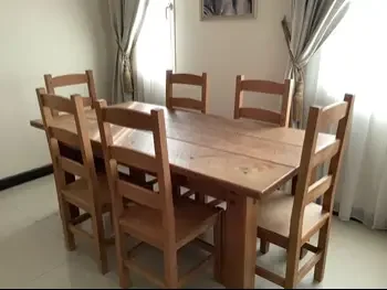 طاولة طعام مع كراسي  خشبي  6 مقاعد