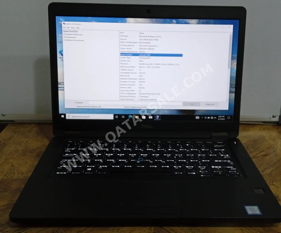 Laptops Dell  - Latitude  - Black  - Windows 11  - Intel  - Core i7  -Memory (Ram): 8 GB