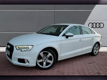 Audi  A3  1.4  2018  Automatic  96,000 Km  4 Cylinder  Front Wheel Drive (FWD)  Sedan  White
