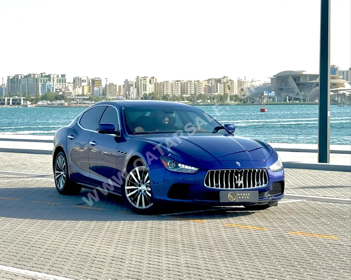 Maserati  Ghibli  2014  Automatic  73,000 Km  6 Cylinder  Rear Wheel Drive (RWD)  Sedan  Blue