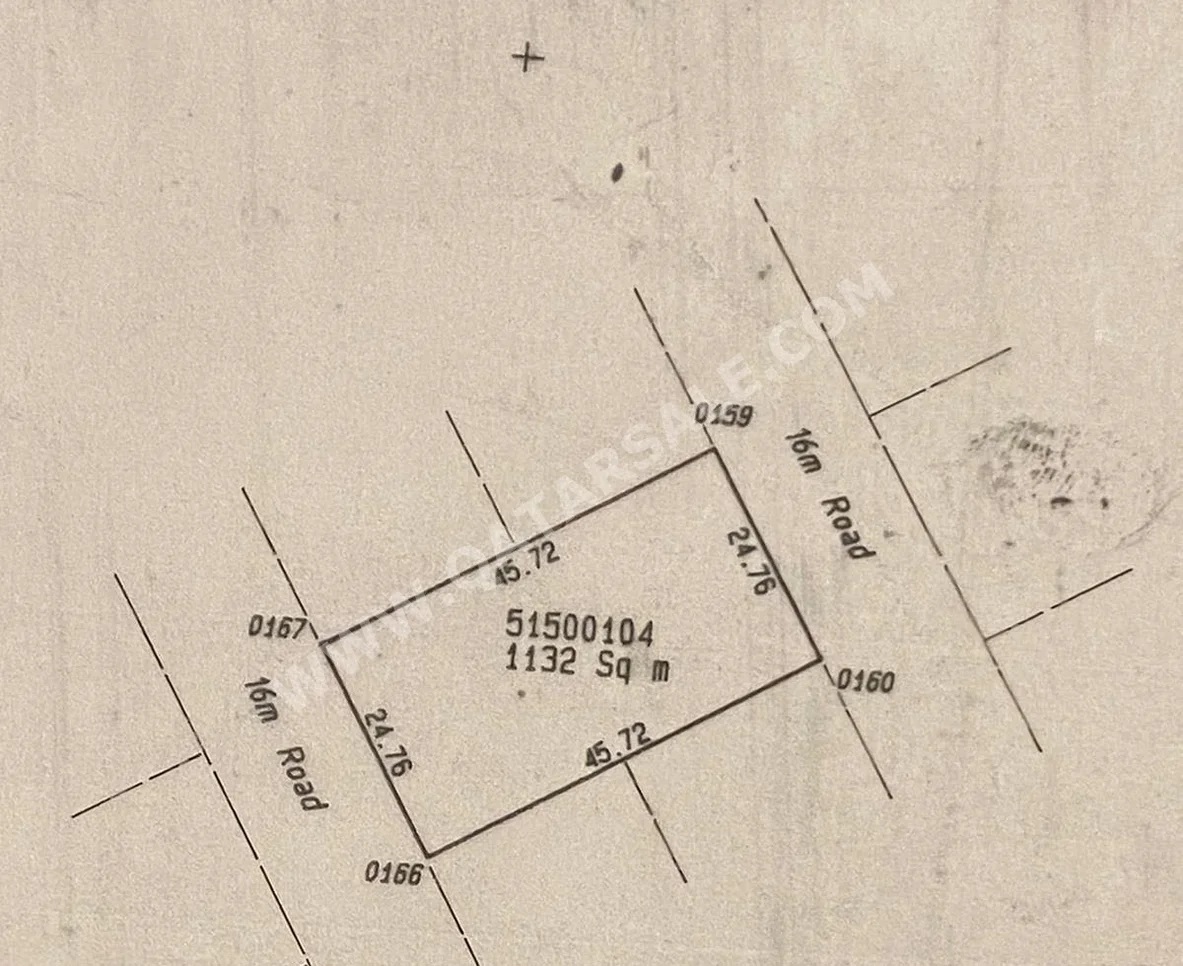 اراضي للبيع في الريان  - الغرافة  -المساحة 1٬132 متر مربع