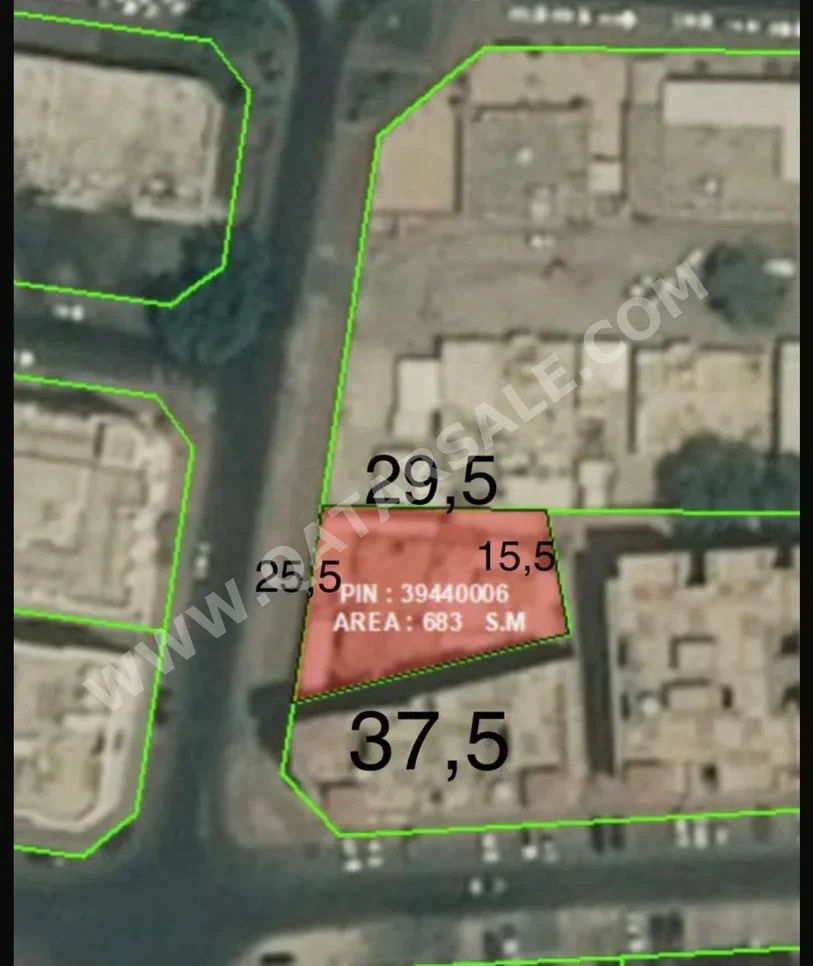 اراضي للبيع في الدوحة  - السد  -المساحة 683 متر مربع