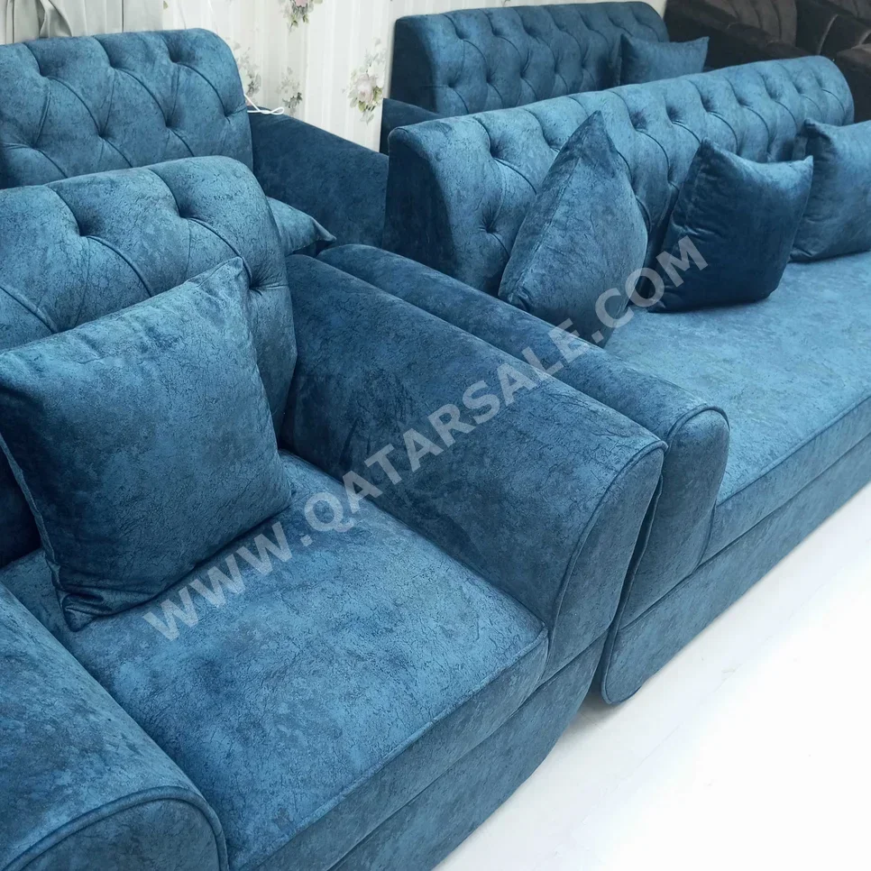 Sofas, Couches & Chairs Sofa Set  - Fabric  - Blue