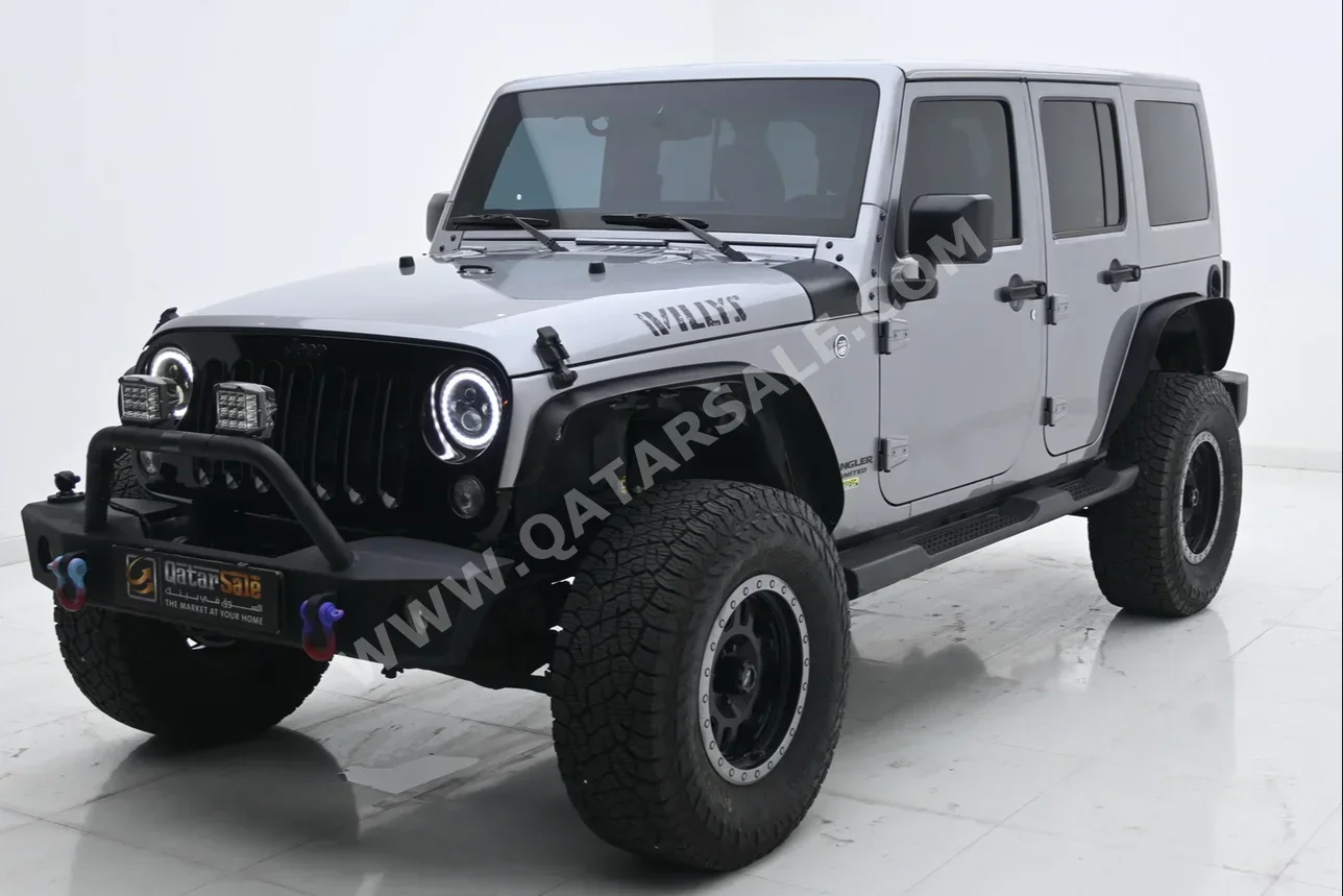 Jeep  Wrangler  Willys  2017  Automatic  108,000 Km  6 Cylinder  Four Wheel Drive (4WD)  SUV  Silver