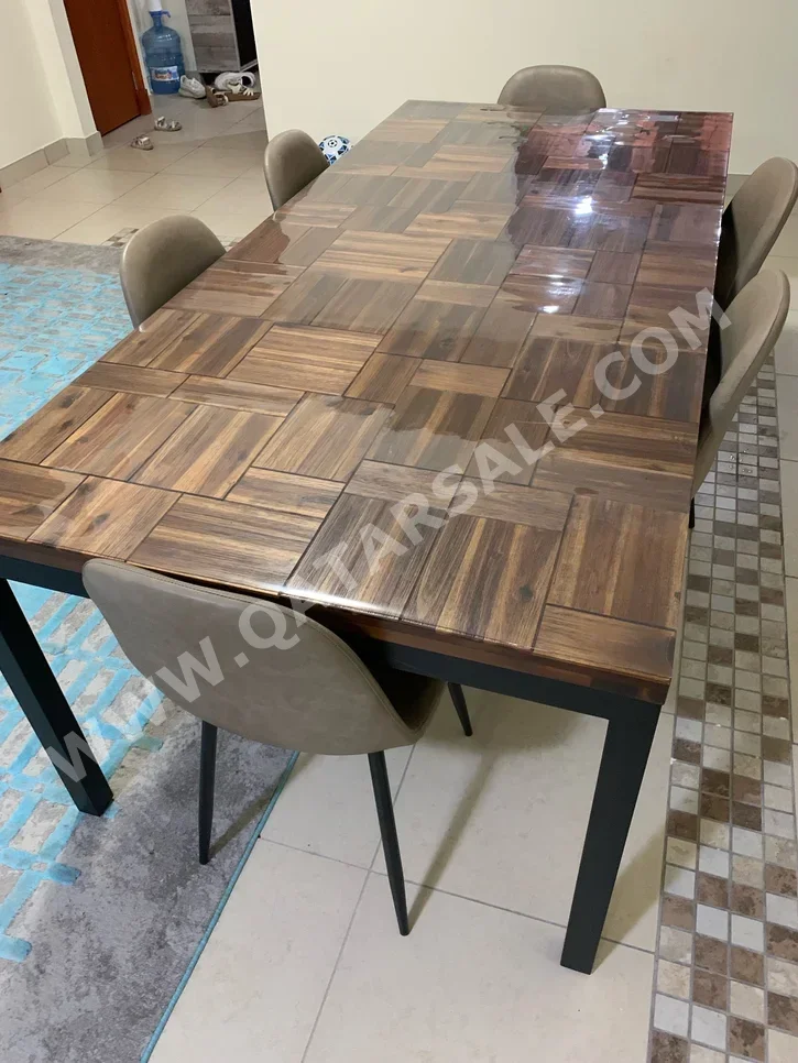 Tables & Sideboards Table & Chairs  - Homes r Us  - Solid Wood  - Brown