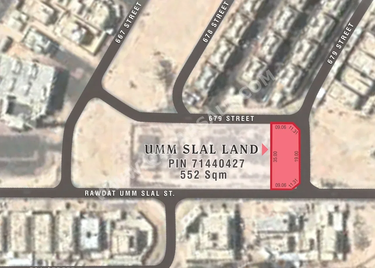 Lands For Sale in Umm Salal  - Bu Fesseela  -Area Size 5,950 Square Meter