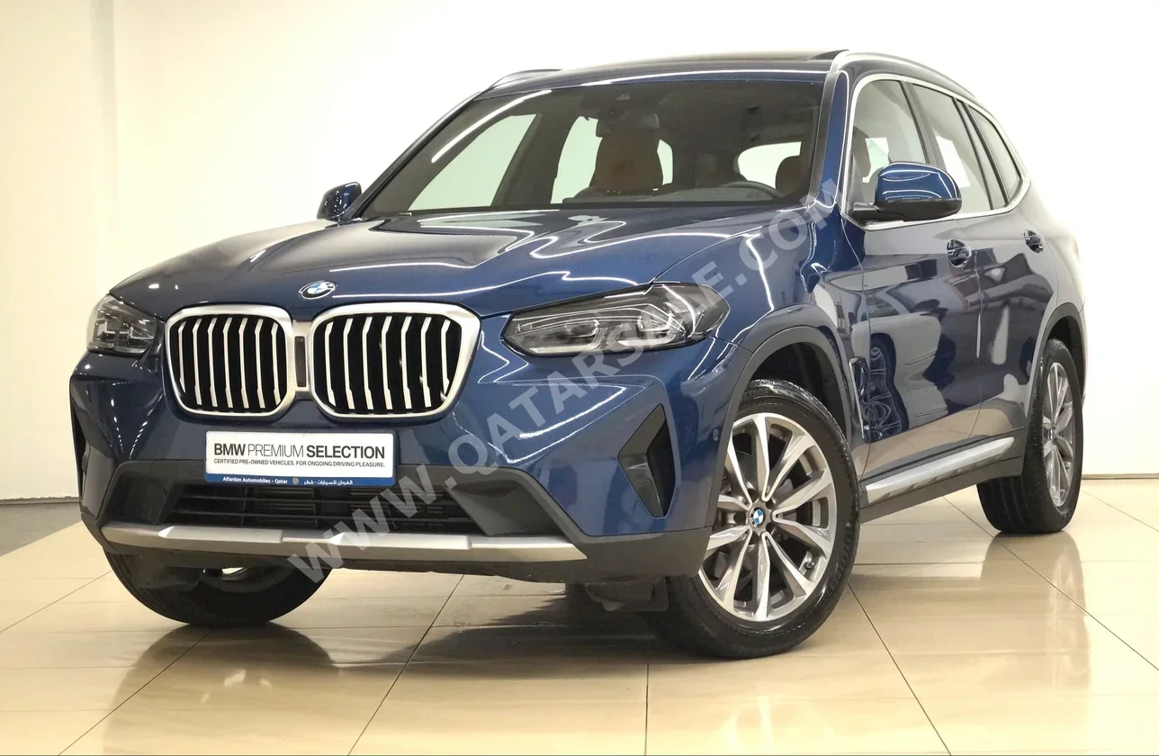BMW  X-Series  X3  2022  Automatic  17٬400 Km  4 Cylinder  Four Wheel Drive (4WD)  SUV  Blue  With Warranty