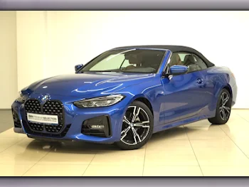 BMW  4-Series  420 I  2023  Automatic  11٬100 Km  4 Cylinder  Rear Wheel Drive (RWD)  Convertible  Blue  With Warranty