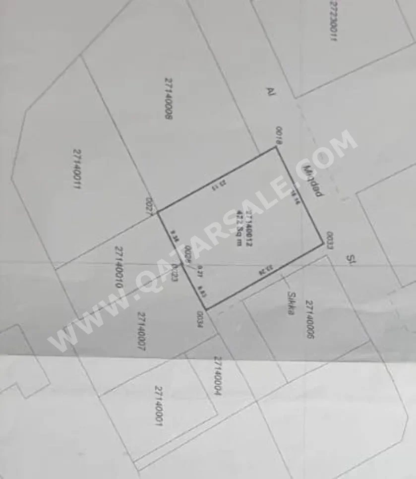اراضي للبيع في الدوحة  - أم غويلينة  -المساحة 422 متر مربع