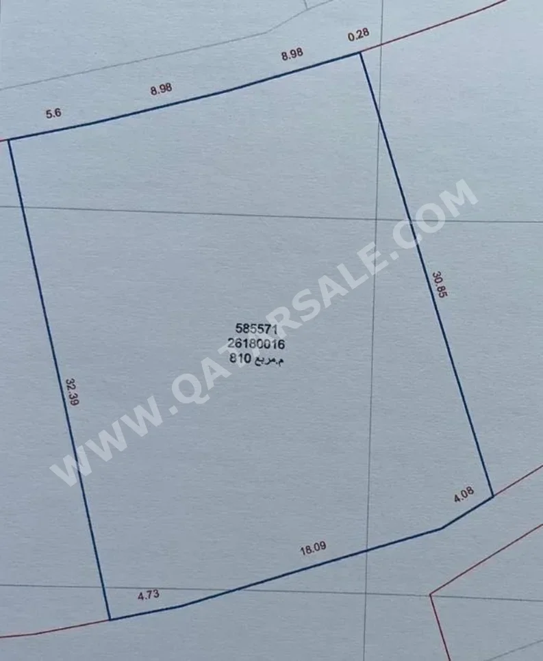 Lands For Sale in Doha  - Najma  -Area Size 810 Square Meter