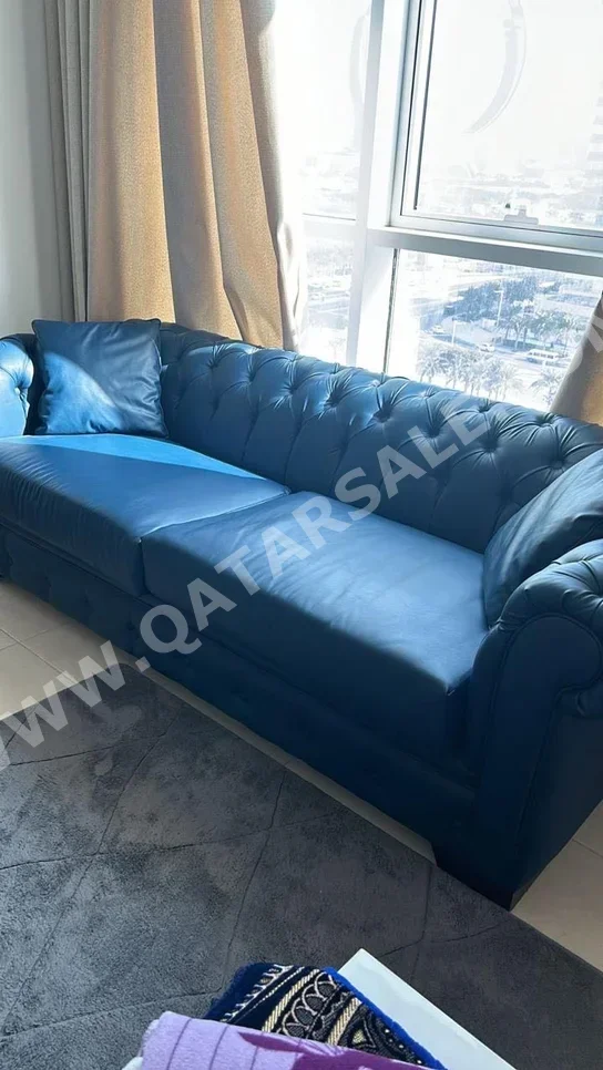 Sofas, Couches & Chairs Accent Sofas  - Genuine Leather  - Blue