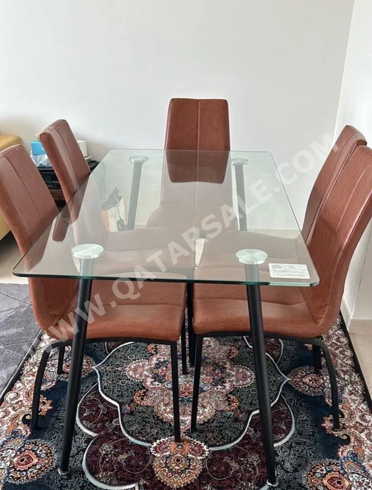 Dining Table with Chairs  - Brown