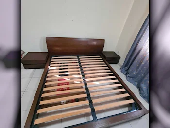 Beds - King  - Brown  - Mattress Included  - With Bedside Table