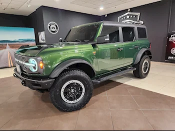 Ford  Bronco  Badlands  2022  Automatic  14,000 Km  6 Cylinder  Four Wheel Drive (4WD)  SUV  Green  With Warranty