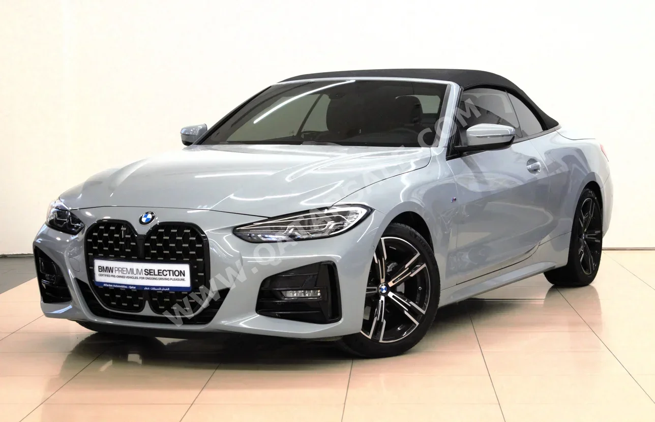 BMW  4-Series  420 I  2023  Automatic  3٬400 Km  4 Cylinder  Rear Wheel Drive (RWD)  Convertible  Gray  With Warranty