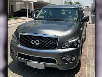 Infiniti  QX  80  2017  Automatic  93,500 Km  8 Cylinder  Four Wheel Drive (4WD)  SUV  Gray and Black