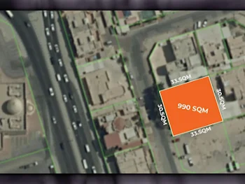 Lands For Sale in Al Rayyan  - Ain Khaled  -Area Size 990 Square Meter