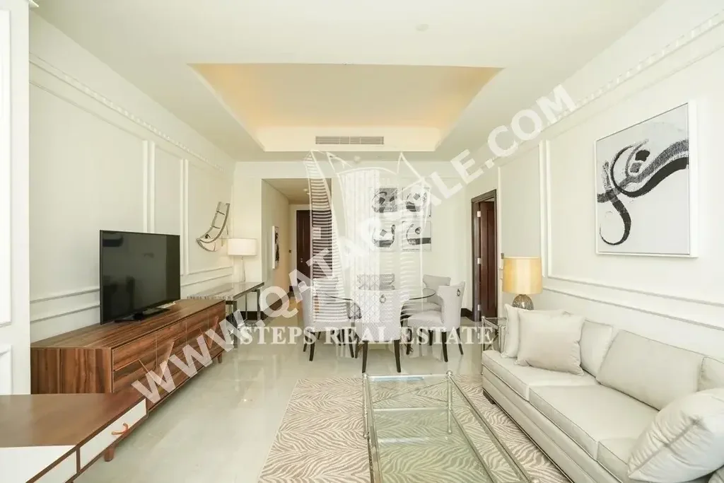 2 غرف نوم  شقة  للايجار  في الدوحة -  اللؤلؤة  مفروشة بالكامل