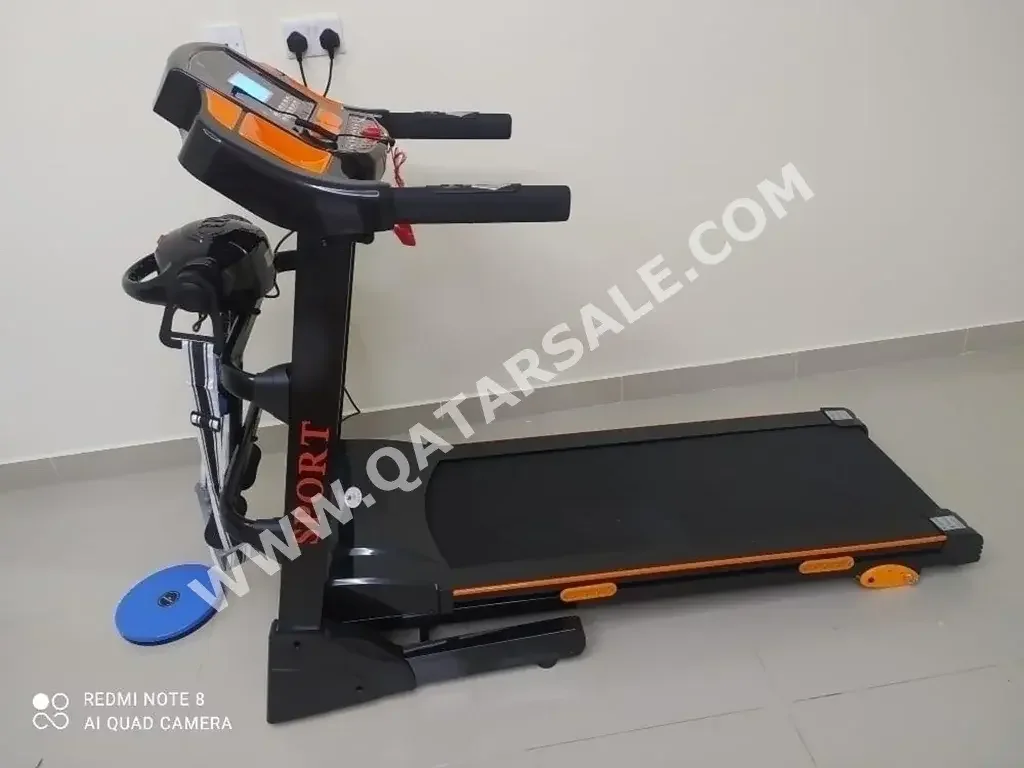 Gym Equipment Machines - Treadmill  - Black  130 Kg  With Installation  With Delivery