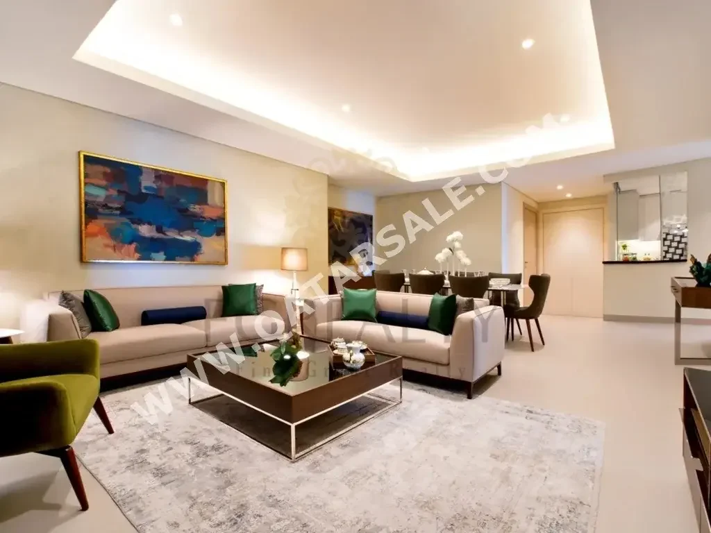 3 Bedrooms  Apartment  For Rent  in Doha -  The Pearl  Fully Furnished