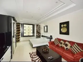 شقة استوديو  للايجار  في الدوحة -  اللؤلؤة  مفروشة بالكامل