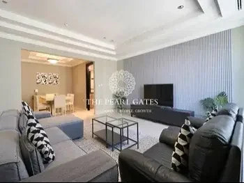 3 Bedrooms  Apartment  For Rent  in Doha -  The Pearl  Fully Furnished
